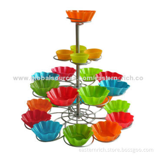 Small cake cups with stander, included 19-piece baking cup/W/SS cupcake tree